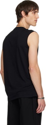 Ann Demeulemeester Black Sleeveless T-shirt