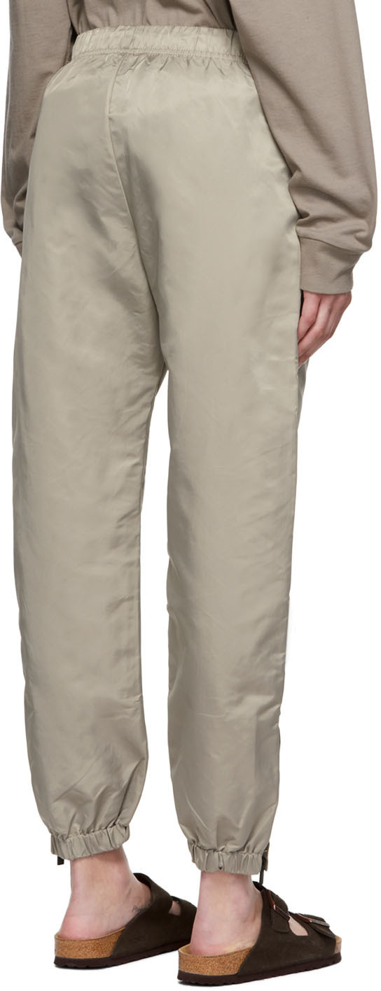 Essentials Taupe Nylon Track Pants