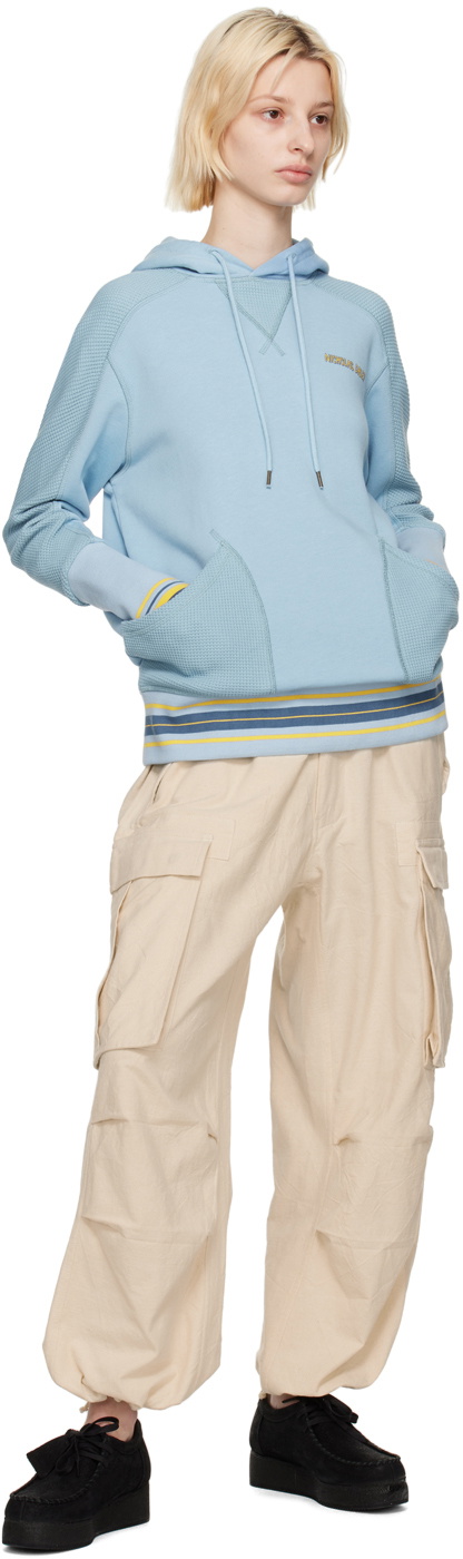 Nicholas Daley Blue Paneled Hoodie