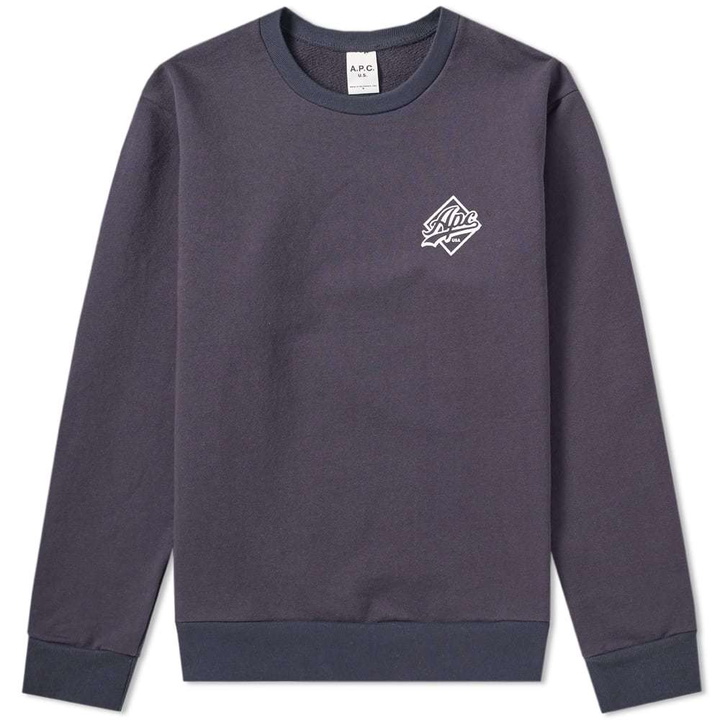 Photo: A.P.C. Ryan Small Logo Crew Sweat