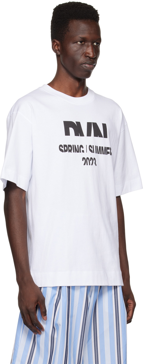 Dries Van Noten White Print T-Shirt Dries Van Noten