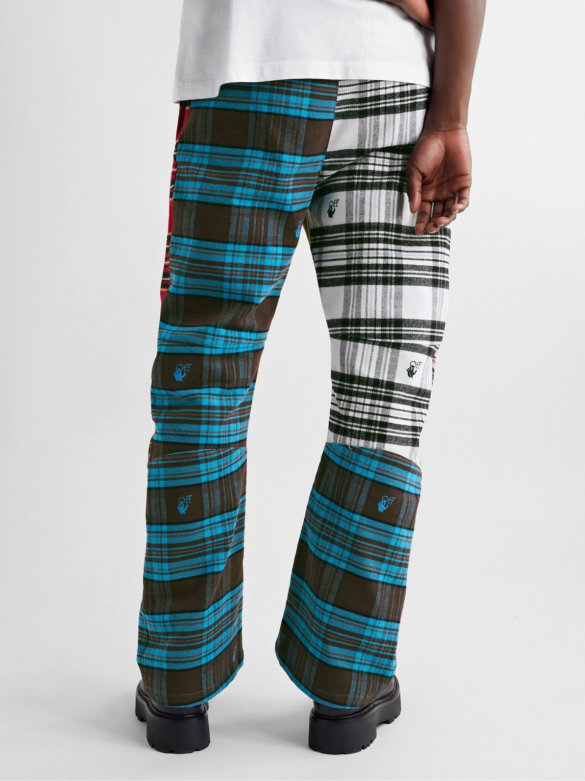 Off white checkered pants hotsell