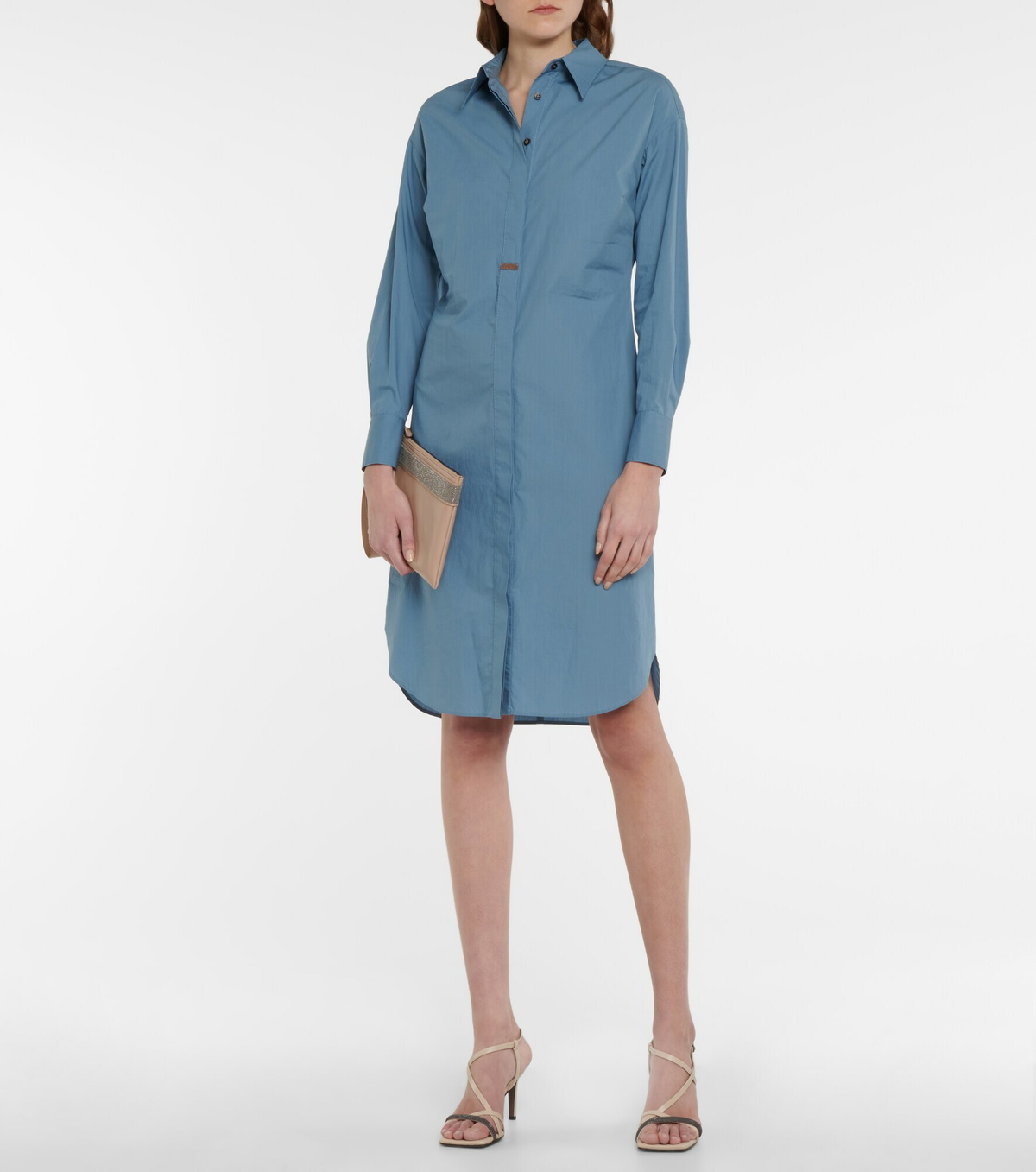 Brunello Cucinelli - Embellished cotton dress