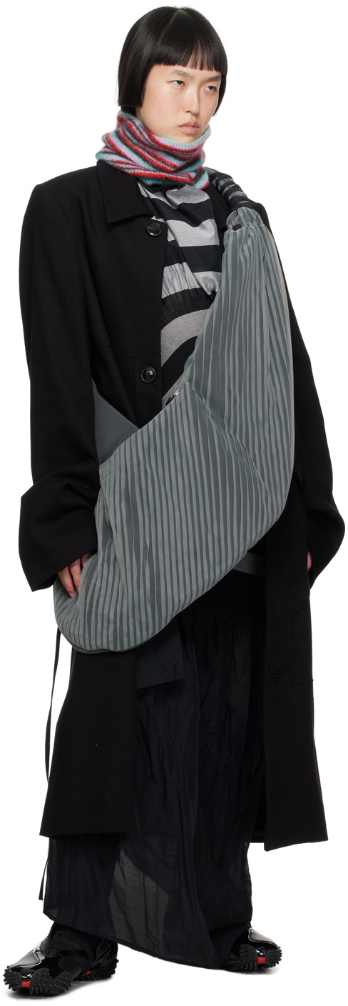 Kiko Kostadinov Gray Pleated Bag