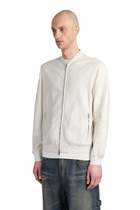 Salvatore Santoro Bomber Jacket In Grey Leather
