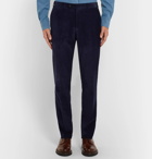 Canali - Midnight-Blue Slim-Fit Kei Cotton-Corduroy Suit Trousers - Navy
