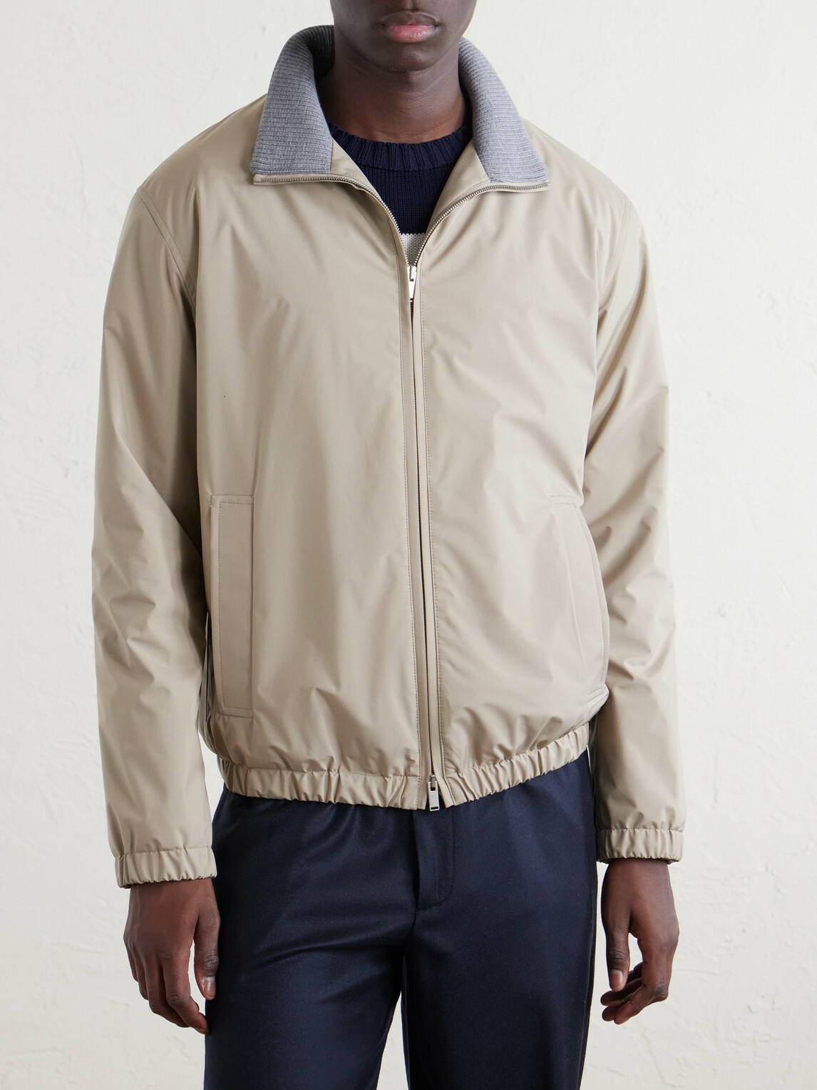 Lardini - Shell Bomber Jacket - Neutrals