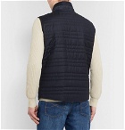Loro Piana - Marlin Reversible Quilted Rain System Microfibre and Virgin Wool-Blend Gilet - Blue