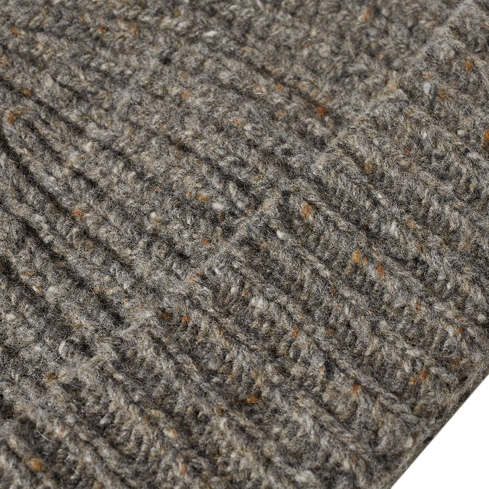 Universal Works Men's Short Watch Cap in Grey Fleck