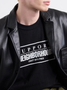 Neighborhood - Logo-Print Cotton-Jersey T-Shirt - Black
