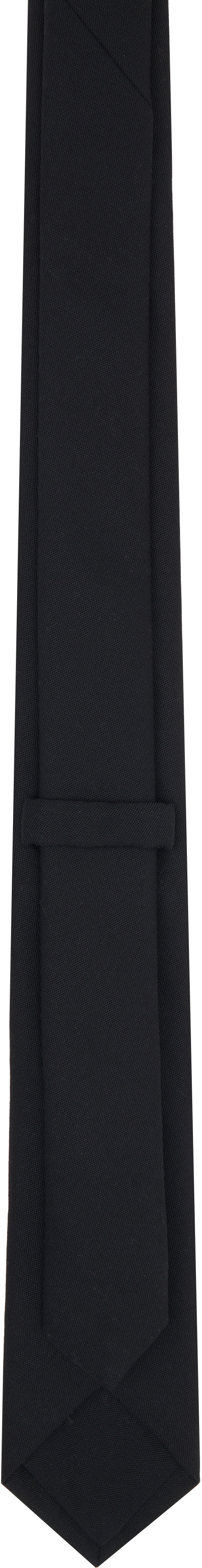LGN Louis Gabriel Nouchi Black Virgin Wool Tie