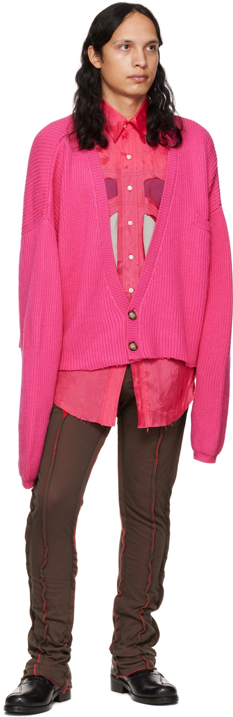 Edward Cuming Brown & Red Paneled Trousers