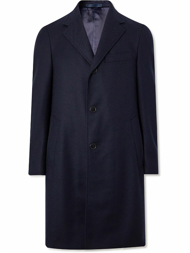 Photo: Caruso - Figaro Wool-Twill Overcoat - Blue