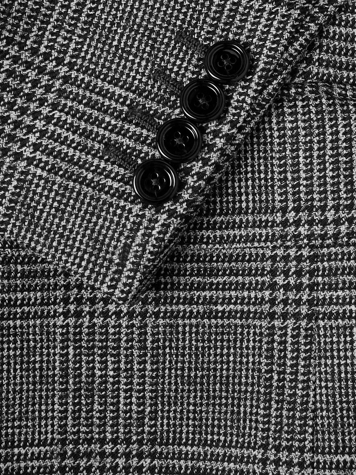 CELINE - Prince of Wales Checked Wool Blazer - Gray