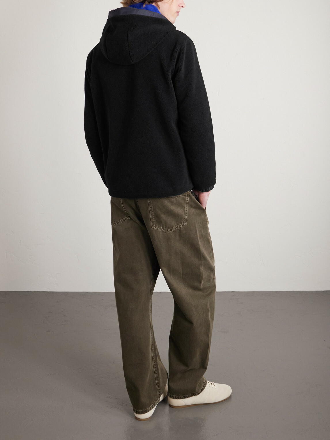 Moncler - Teddy Fleece Zip-Up Hoodie - Black