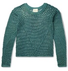 Nicholas Daley - Open-Knit Cotton Sweater - Green