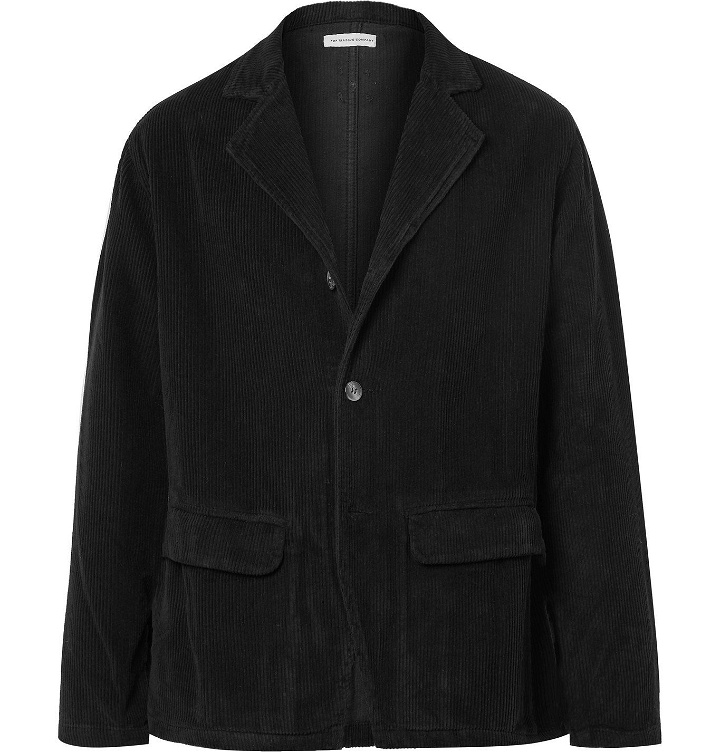 Photo: Pop Trading Company - Hewitt Unstructured Cotton-Corduroy Suit Jacket - Black