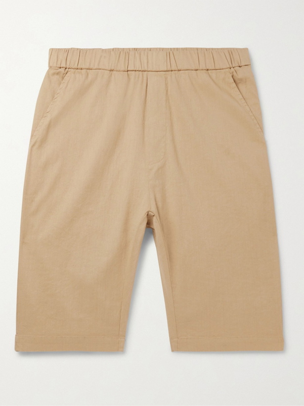 Photo: BARENA - Linen and Cotton-Blend Shorts - Neutrals - IT 46