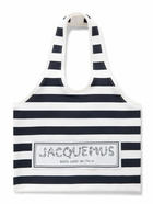 Jacquemus - Le Sac Marcel Logo-Appliquéd Striped Stretch-Knit Tote Bag