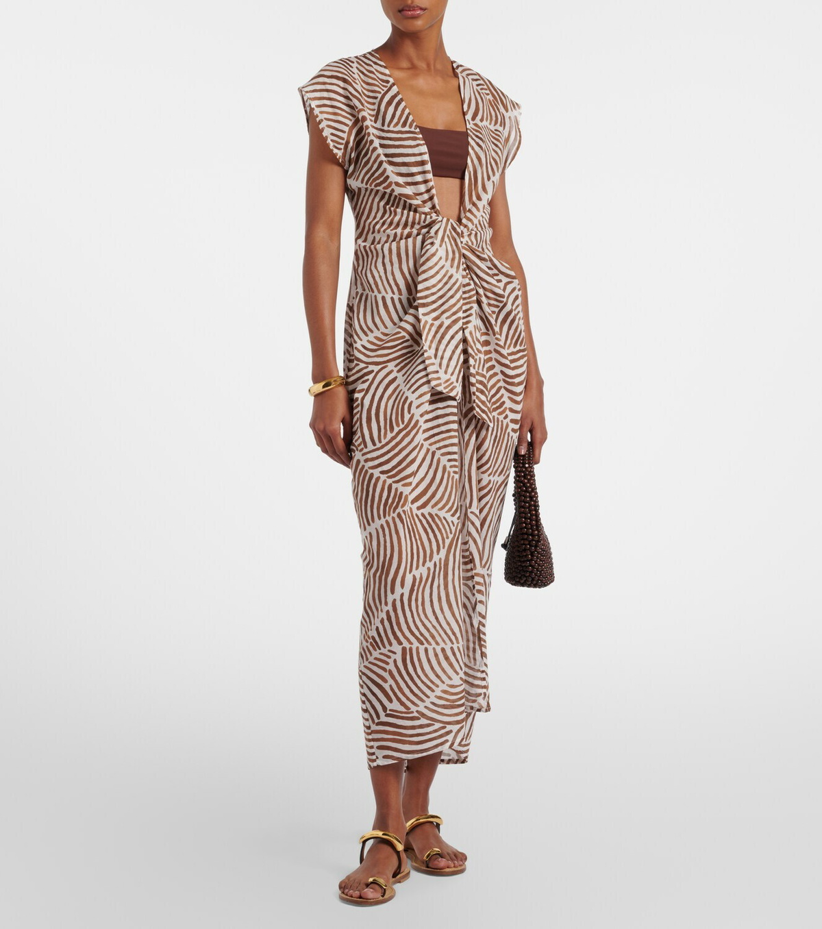 ViX Paula Hermanny Sasha printed cotton midi dress