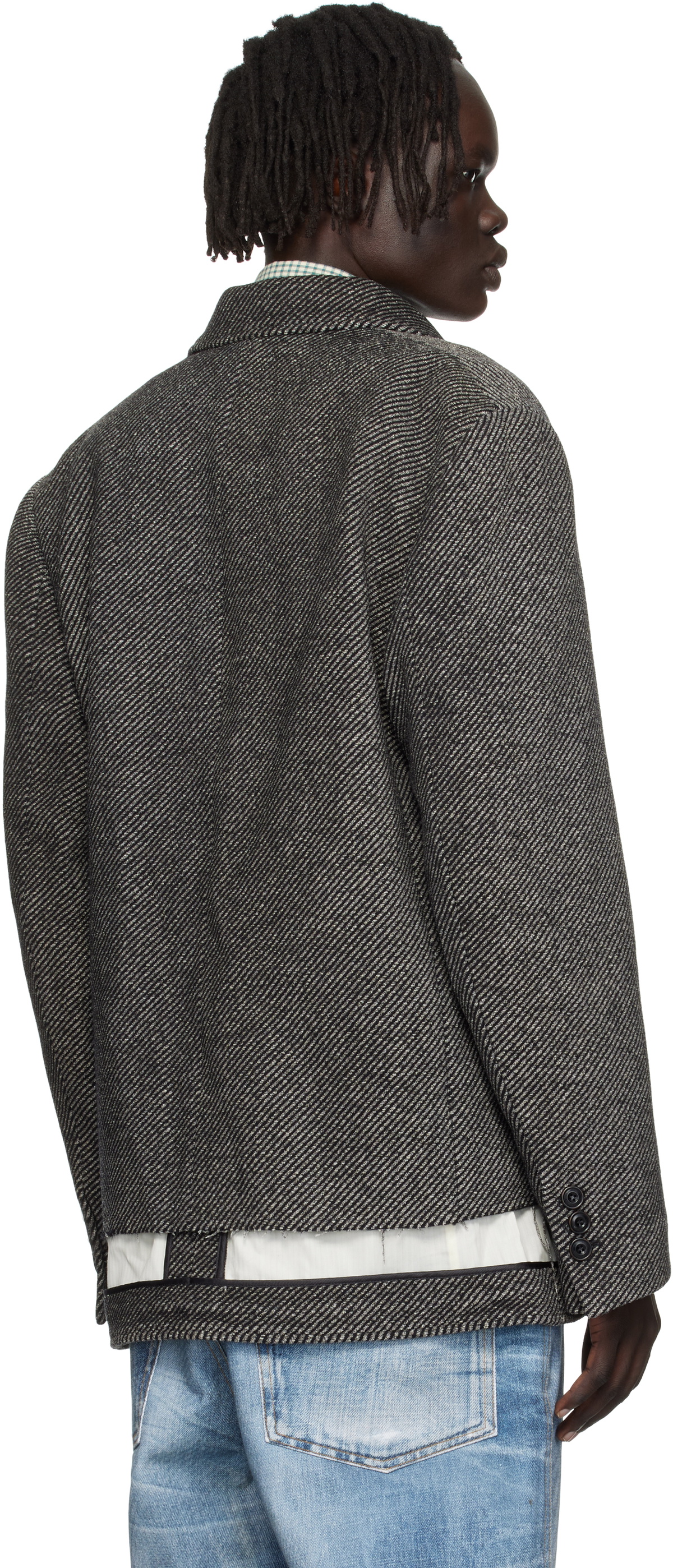 Andersson Bell Gray Inside Out Wool Blazer