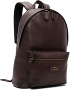 Polo Ralph Lauren Brown Pebbled Leather Backpack