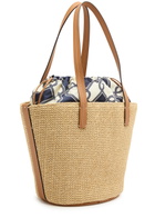 Moncler Hubba Small Raffia Tote - Beige - One Size