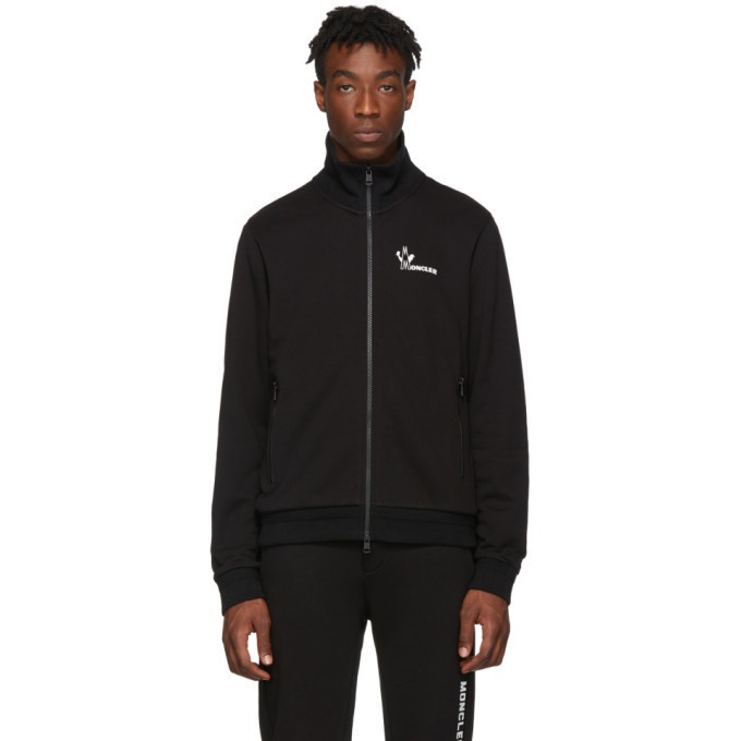Photo: Moncler Black Maglia Zip-Up Sweater
