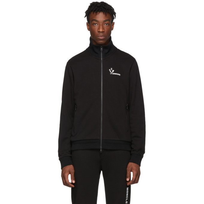 Photo: Moncler Black Maglia Zip-Up Sweater