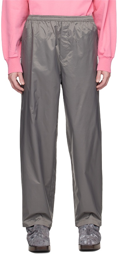Photo: Acne Studios Gray Coated Trousers