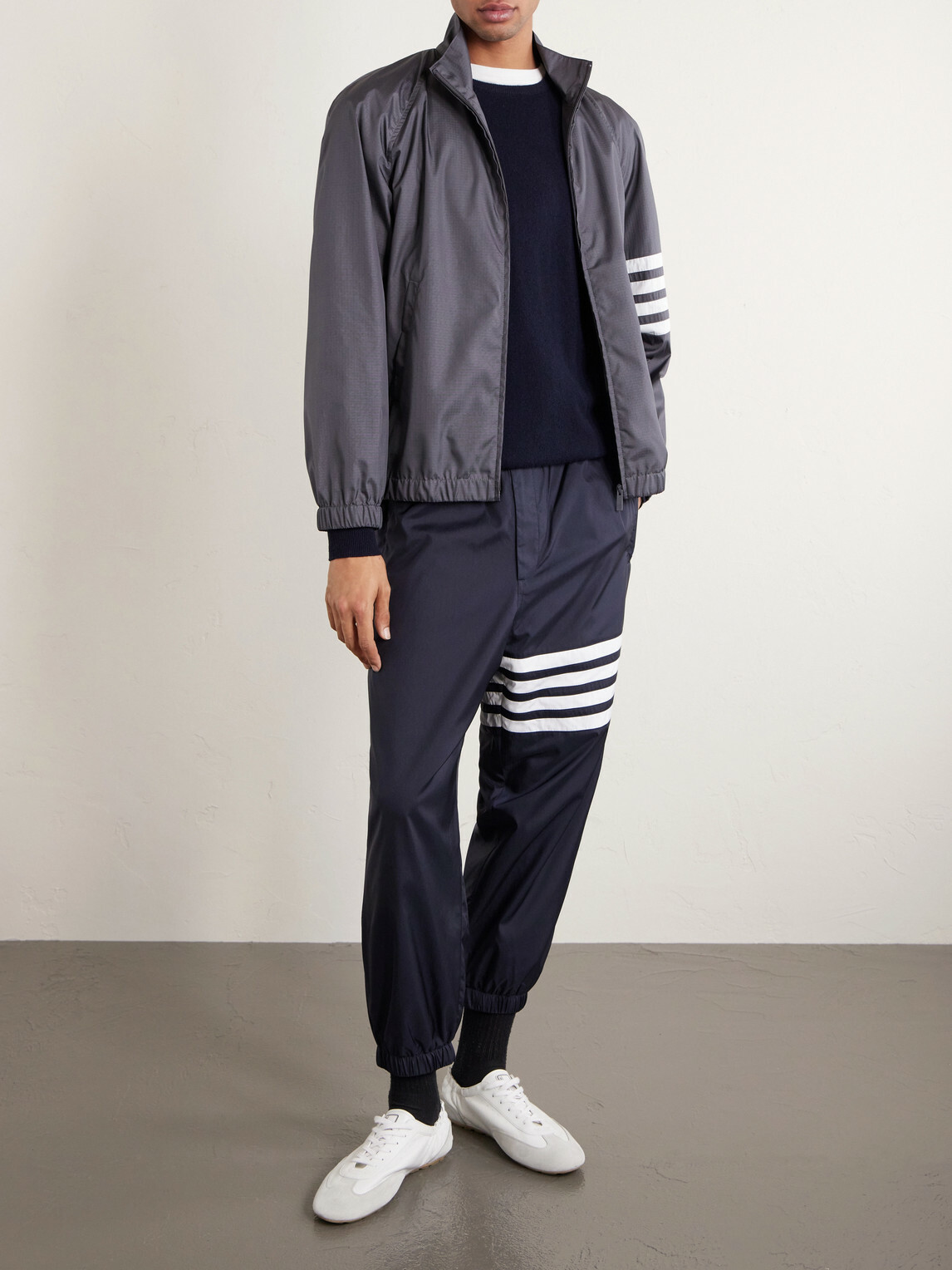 Thom Browne - Tapered Striped Ripstop Sweatpants - Blue