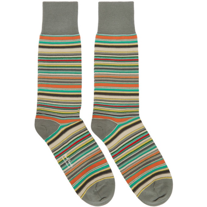 Photo: Paul Smith Grey Multi Stripe Socks