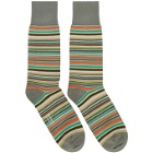 Paul Smith Grey Multi Stripe Socks