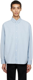 Maison Kitsuné Blue Dressed Fox Print Shirt