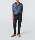 Brunello Cucinelli Denim jacquard shirt