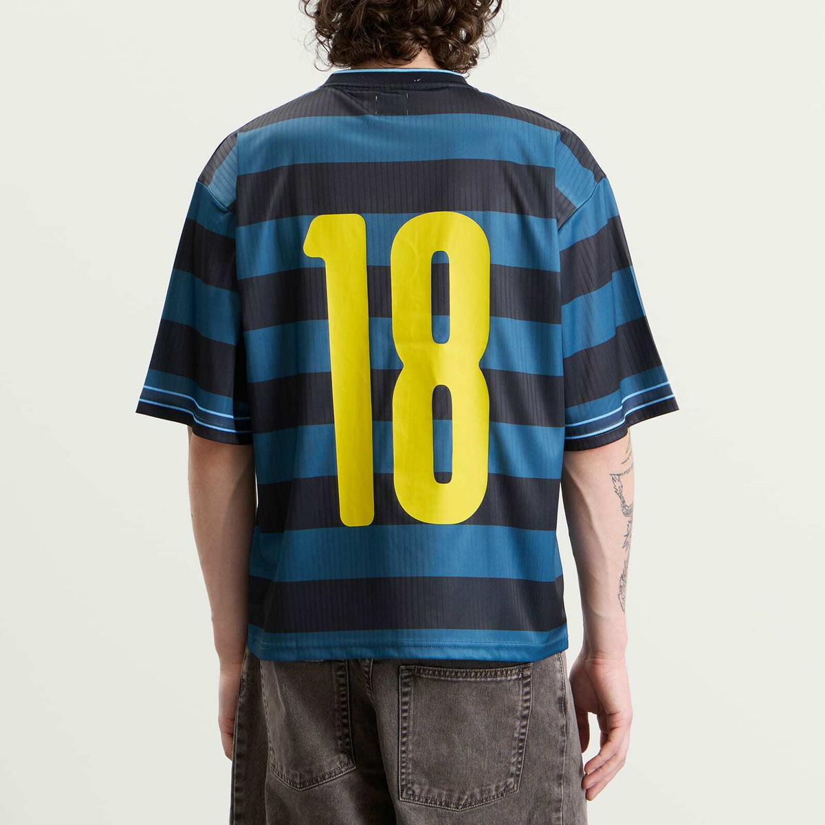 Bound Men's Nazarrio Football Shirt in Blue Stripe