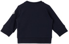 Moncler Enfant Baby Navy Logo Two-Piece Sweatsuit Set