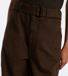 Lemaire Twisted belted barrel-leg jeans