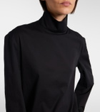 Gucci Cotton-blend poplin turtleneck top