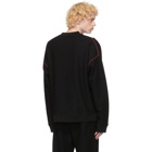 Jil Sander Black Wool Beaded Sweater