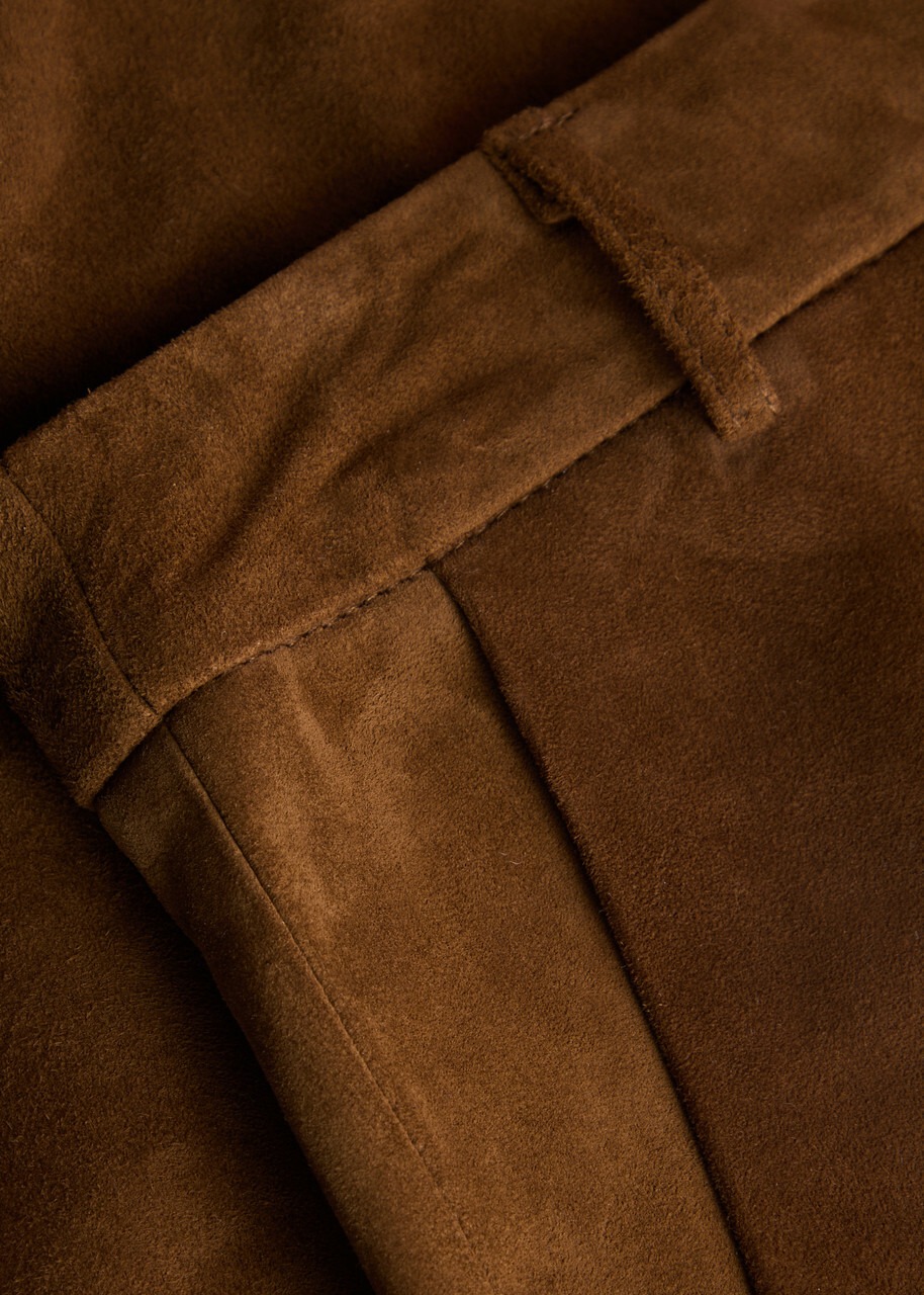 Aexae Suede Shorts Brown