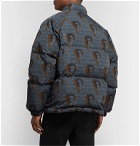 Undercover - Valentino Printed Quilted Shell Down Jacket - Blue