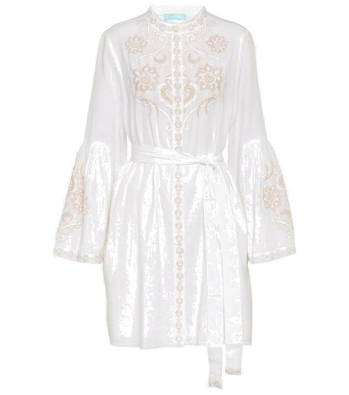 Photo: Melissa Odabash Everly embroidered cotton and linen mini dress
