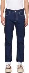Marni Blue Contrast Stitch Jeans