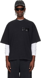 VETEMENTS Black Taped Logo T-shirt