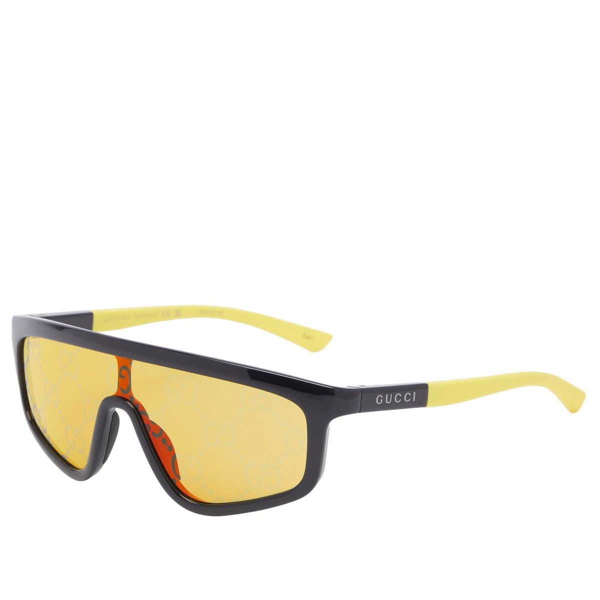 Gucci Active Sunglasses in Black/Yellow 