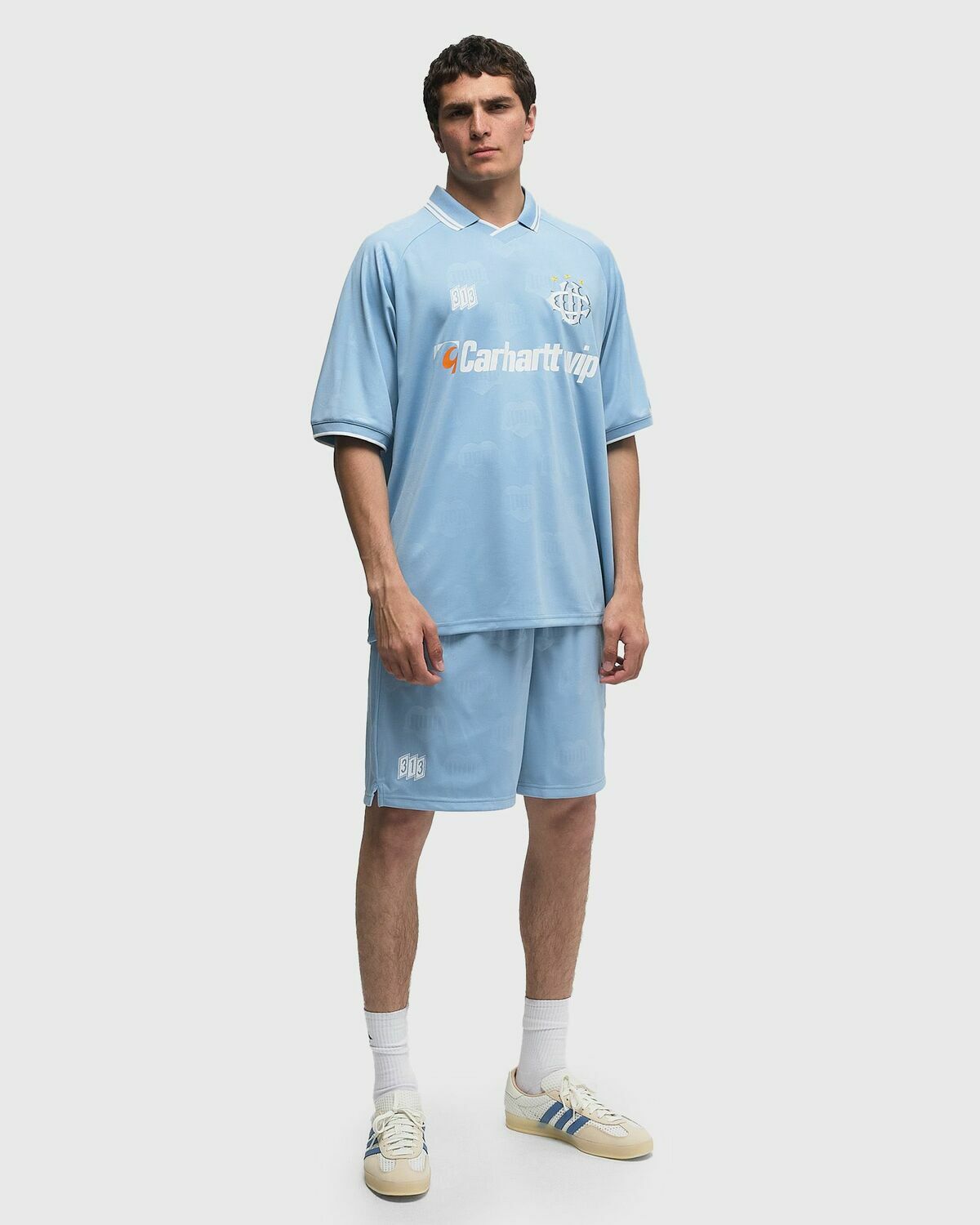 CarharttのS/S Hartt’s Football T-Shirt Carhartt WIP S/S Hartt's Football Tee Blue Mens Jersey Carhartt WIP