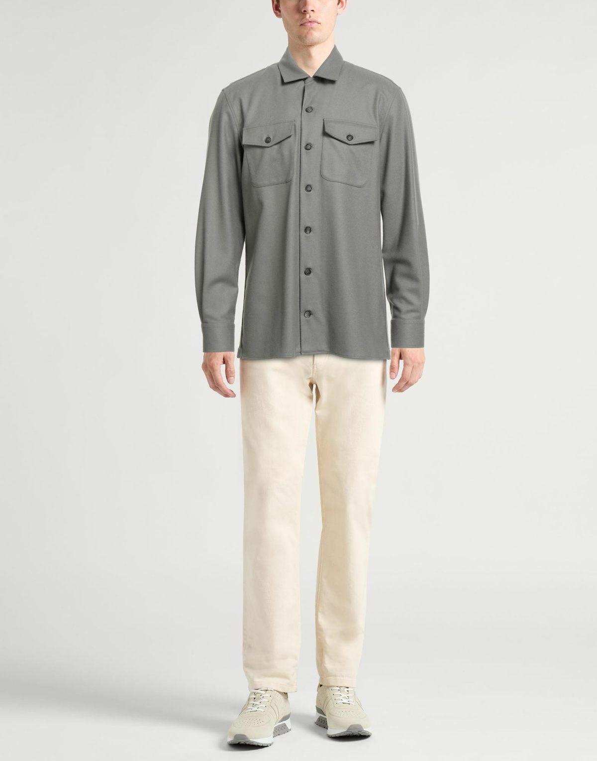Brunello Cucinelli Mens Shirt in Grey