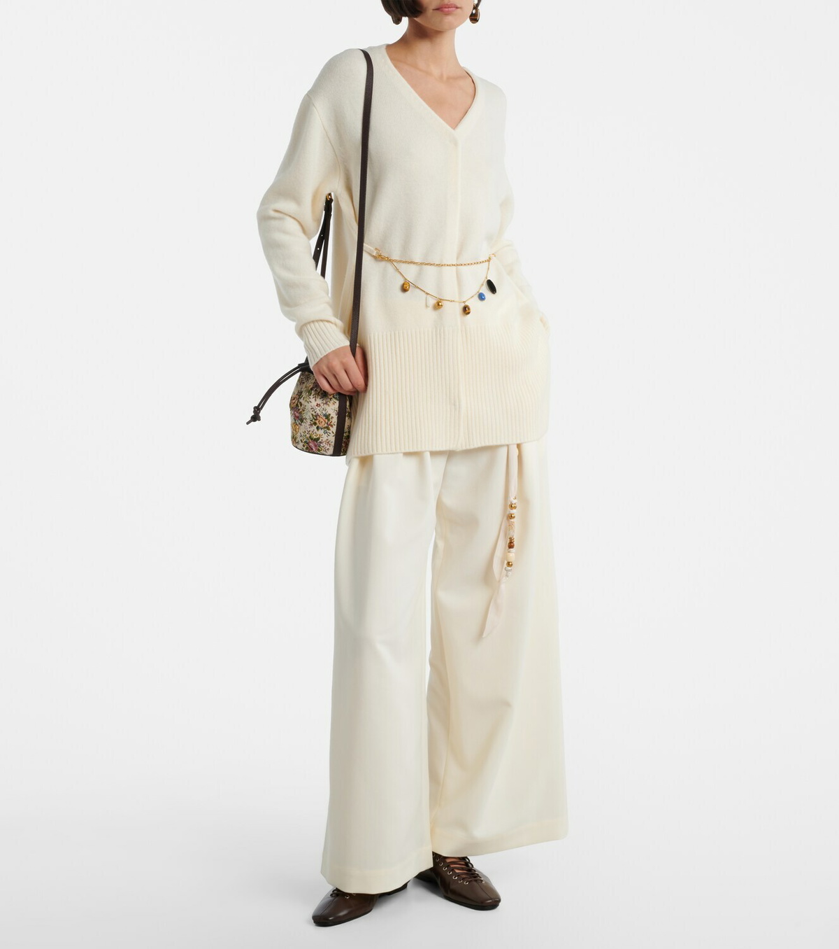 Xu Zhi Belted wool cardigan