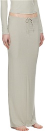 SKIMS Green Soft Lounge Ruched Maxi Skirt